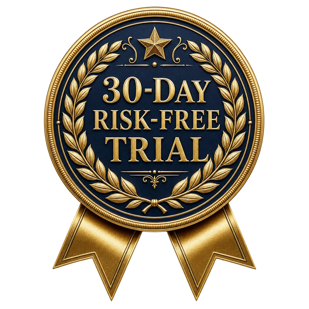30-Day Risk-Free Trial Guarantee Seal