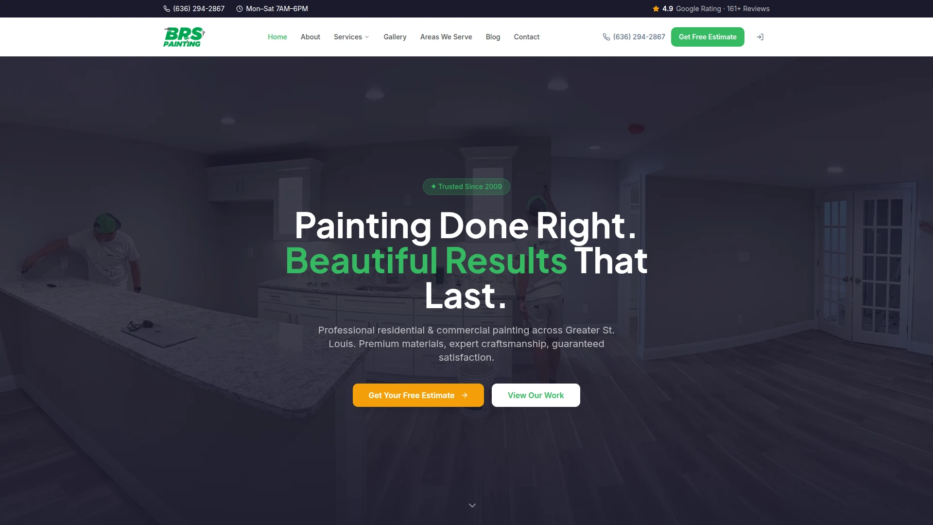 BRS Painting website screenshot