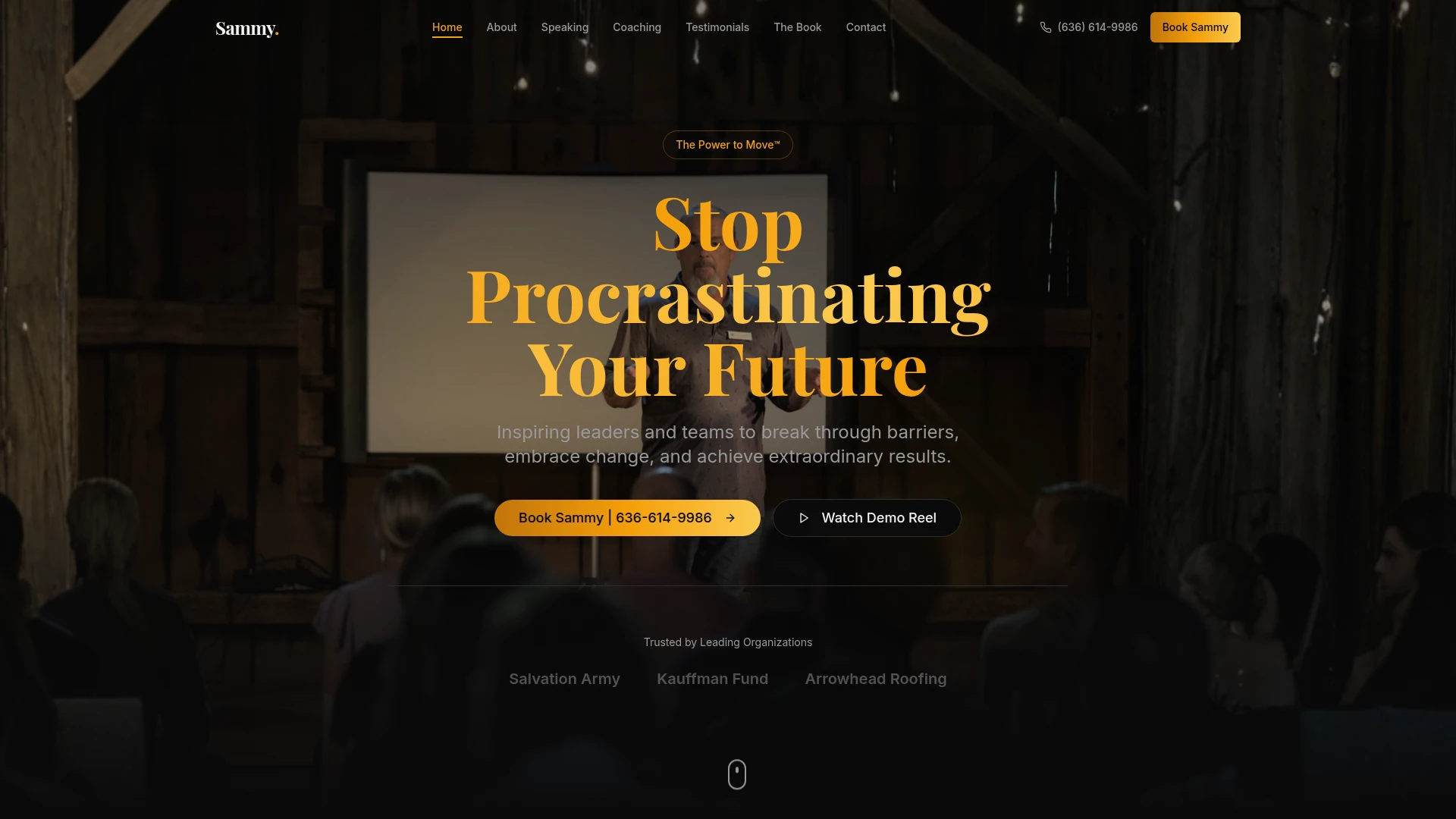 Sammy Speaks website screenshot
